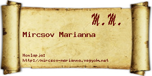 Mircsov Marianna névjegykártya